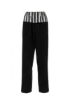 Fendi Wool Crepe Trousers In Black