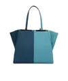 Fendi Spliced Logo Handbag In Blue