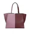Fendi Spliced Logo Handbag In Red