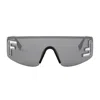 Fendi Sport Rectangular Sunglasses In Gray