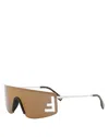 Fendi Sport Yellow Rectangular Sunglasses, 141mm