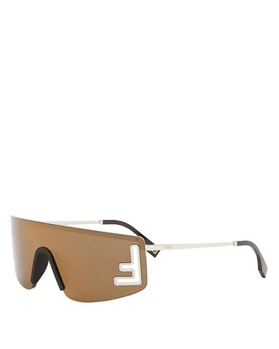 Fendi Sport Yellow Rectangular Sunglasses, 141mm