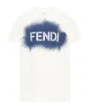 Fendi Spray-effect Logo-print T-shirt In White