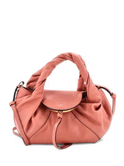 Pre-owned Fendi Spy Nm Bag Leather Small Shoulder Bag In Pink