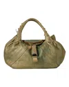 Fendi Spy Shopper Mm Gold Bag In Brown