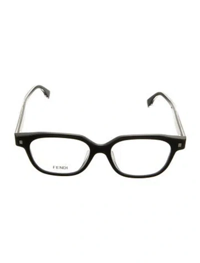 Pre-owned Fendi Square Eyeglasses In Black