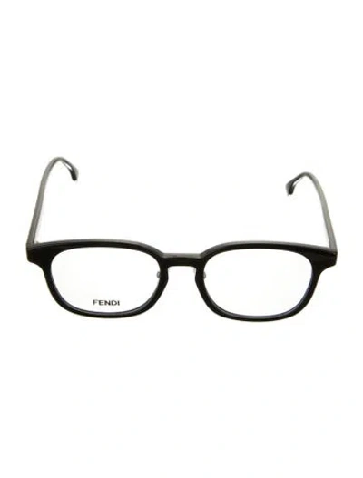 Pre-owned Fendi Square Eyeglasses In Black