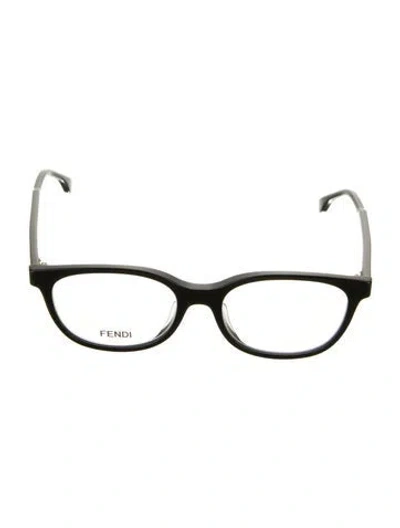 Pre-owned Fendi Square Eyeglasses In Black