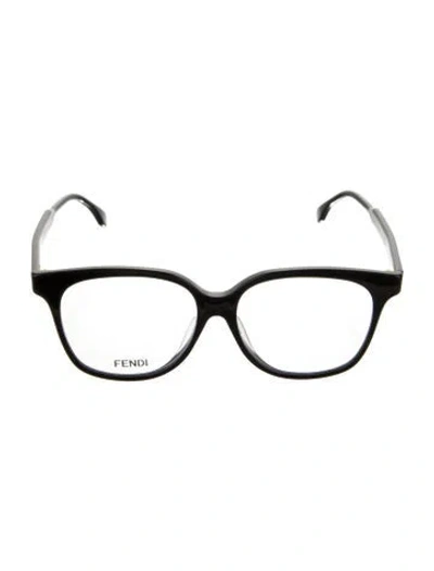 Pre-owned Fendi Square Eyeglasses In Black