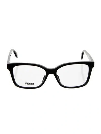Pre-owned Fendi Square Eyeglasses In Black