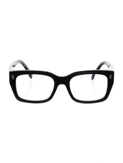Pre-owned Fendi Square Eyeglasses In Black