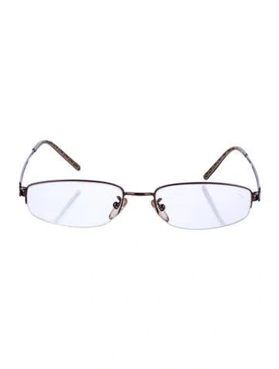 Pre-owned Fendi Square Eyeglasses In Brown