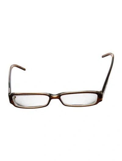 Pre-owned Fendi Square Eyeglasses In Brown