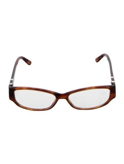 Pre-owned Fendi Square Eyeglasses In Brown
