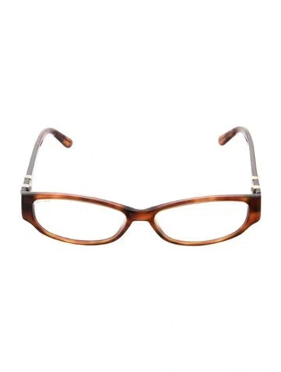 Pre-owned Fendi Square Eyeglasses In Red
