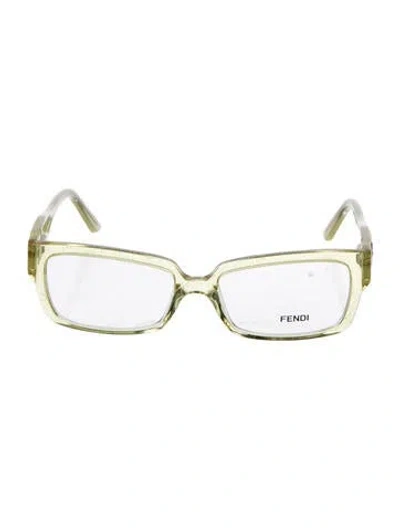 Pre-owned Fendi Square Eyeglasses In Yellow