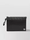 Fendi Square Ff Clutch Bag In Black