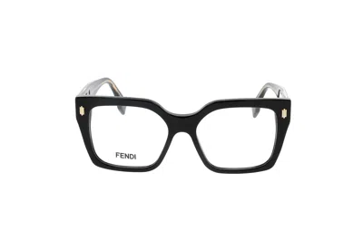 Fendi Square Frame Glasses In 001 - Black