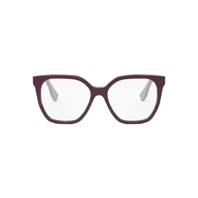 Fendi Square Frame Glasses In 081 - Red