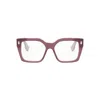 Fendi Square Frame Glasses In 081 - Violet