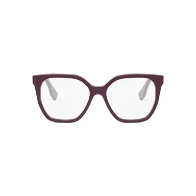 Fendi Square Frame Glasses In Brown