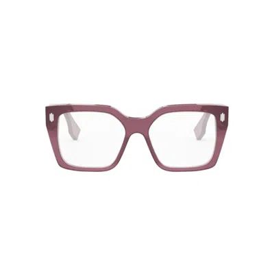 Fendi Square Frame Glasses In 081 - Violet