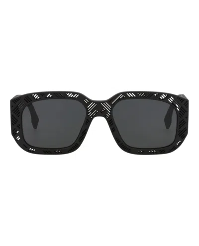 Fendi Square-frame Injection Sunglasses With Saddle Nose Bridge