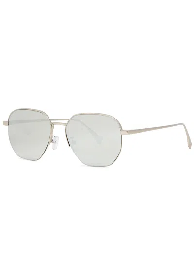 Fendi Square-frame Sunglasses In Gold