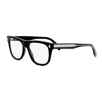 Fendi Square Full Rim Eyeglasses In Black