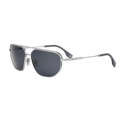 Fendi Square Full Rim Sunglasses In Transparent