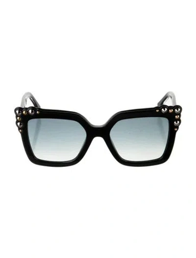 Pre-owned Fendi Square Gradient Sunglasses In Black