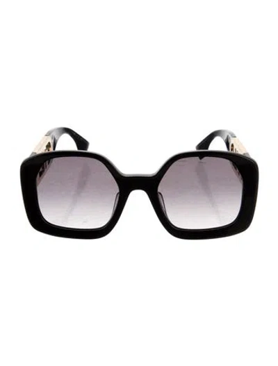 Pre-owned Fendi Square Gradient Sunglasses In Black
