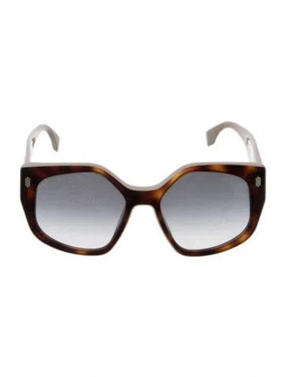 Pre-owned Fendi Square Gradient Sunglasses In Neutrals