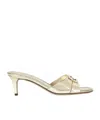 Fendi Square-headed High-heeled Sandals In Nude