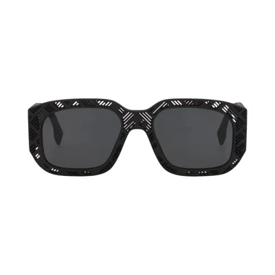 Pre-owned Fendi Square Injection Sunglasses 'black/grey' | Men's Size Onesize