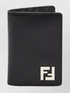 Fendi Ff Squared Leather Bi-fold Card Holder Accessories