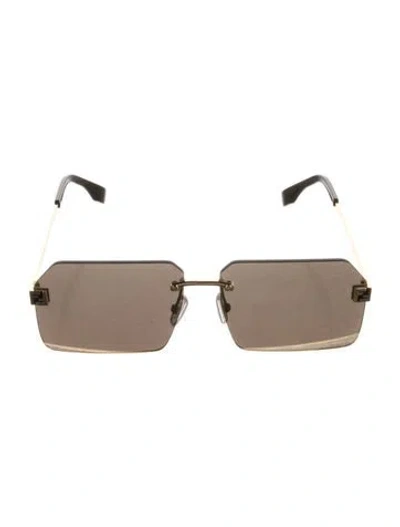Pre-owned Fendi Square Mirrored Sunglasses In Multi