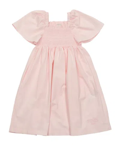 Fendi Square Neck Dress In Pink