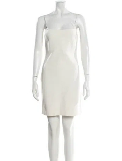Pre-owned Fendi Square Neckline Mini Dress In Neutral
