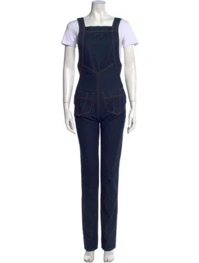 Pre-owned Fendi Square Neckline Overalls In Blue