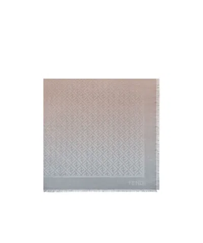 Fendi Square Scarf In Gray