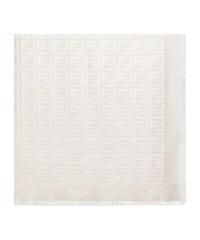 Fendi Square Shawl In White