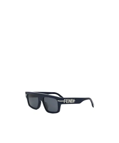 FENDI FENDI EYEWEAR RECTANGULAR FRAME SUNGLASSES