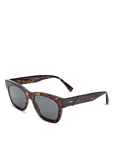 Fendi Square Sunglasses, 52mm In Brown