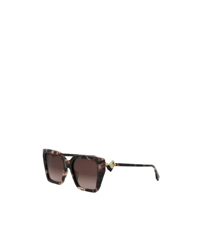 Fendi Square Sunglasses In Brown
