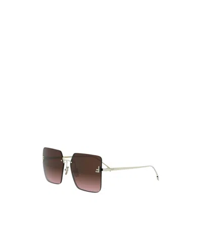 Fendi Square Sunglasses In Brown
