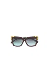 Fendi Square Sunglasses In Multicolor