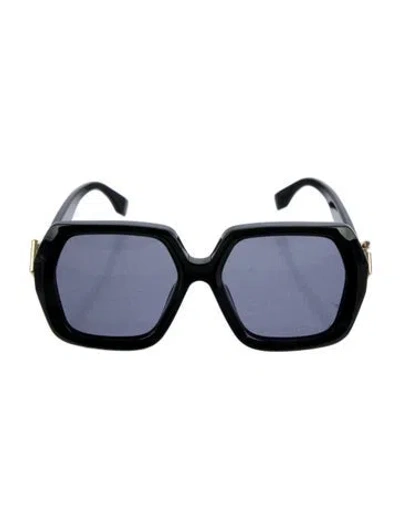 Pre-owned Fendi Square Tinted Sunglasses In Black