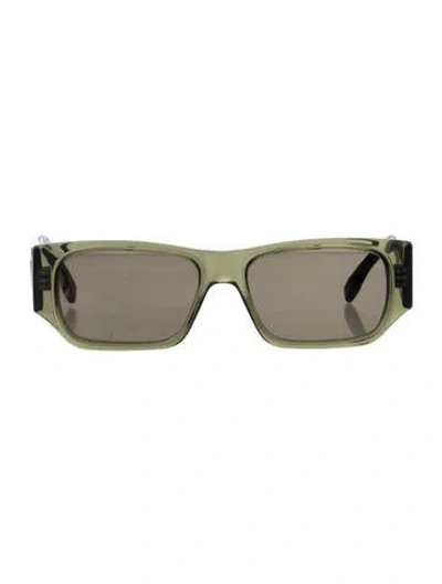 Pre-owned Fendi Square Tinted Sunglasses In Green