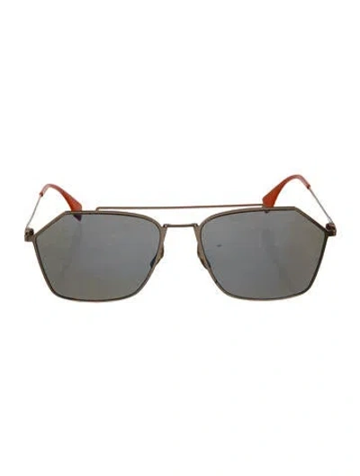Pre-owned Fendi Square Tinted Sunglasses In Orange